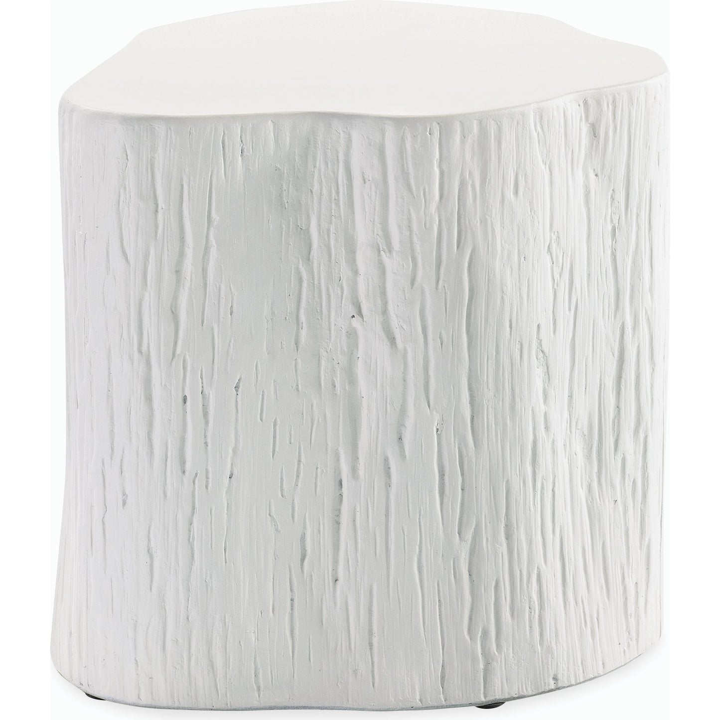 001 SI-2167268 | Additional Silo | Tree Outdoor Trunk End Table by Sunset West in bone. Made from gfr concrete in a modern style.