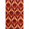 Dark Brown, Orange, Red, Burnt Orange / 2' x 3'