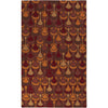 Red, Burnt Orange, Dark Brown, Rust, Camel / 2' x 3'