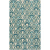 Deep Teal, Light Olive, Ivory, Seafoam, Ice Blue / 2' x 3'