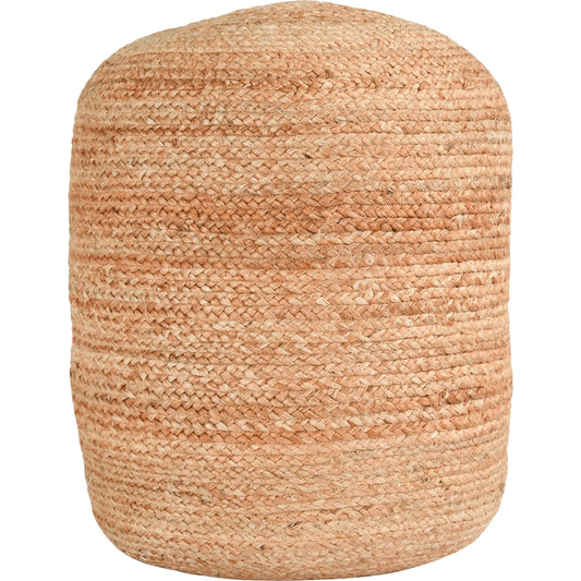 Louis Wide Round Pouf by Villa by Classic Home in natural. Made from 100% jute in a unique style.