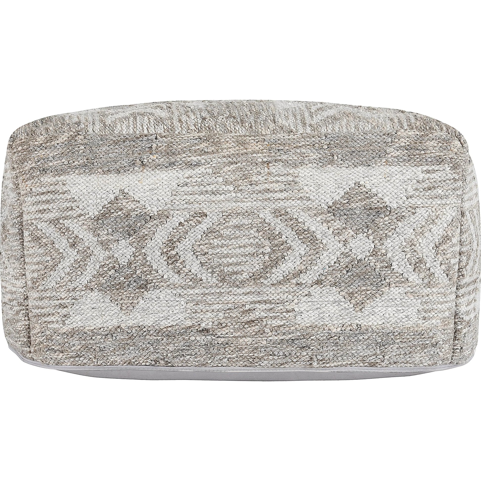 Caravan Indoor/Outdoor Square Pouf by Villa by Classic Home in gray. Made from 100% polyester in a cottage & farmhouse style.