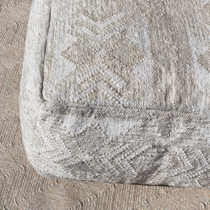 Caravan Indoor/Outdoor Square Pouf by Villa by Classic Home in gray. Made from 100% polyester in a cottage & farmhouse style.