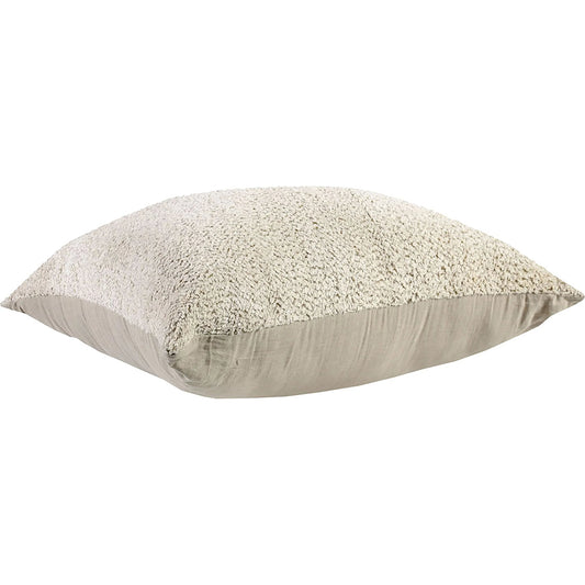 001 SI-2537980 | Primary Silo | Maris Linen Blend Fabric Floor Cushion Pouf by Villa by Classic Home in ivory. Made from 50% cotton, 50% linen in a unique style.