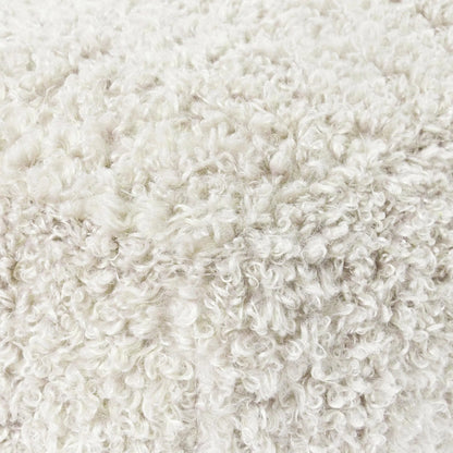 Carters Shearling Ivory Pouf by Villa by Classic Home in ivory. Made from 100% cotton in a transitional style.