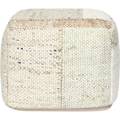 Ritsa Multi Pouf by Villa by Classic Home in multicolor. Made from 60% wool, 40% cotton in a transitional style.