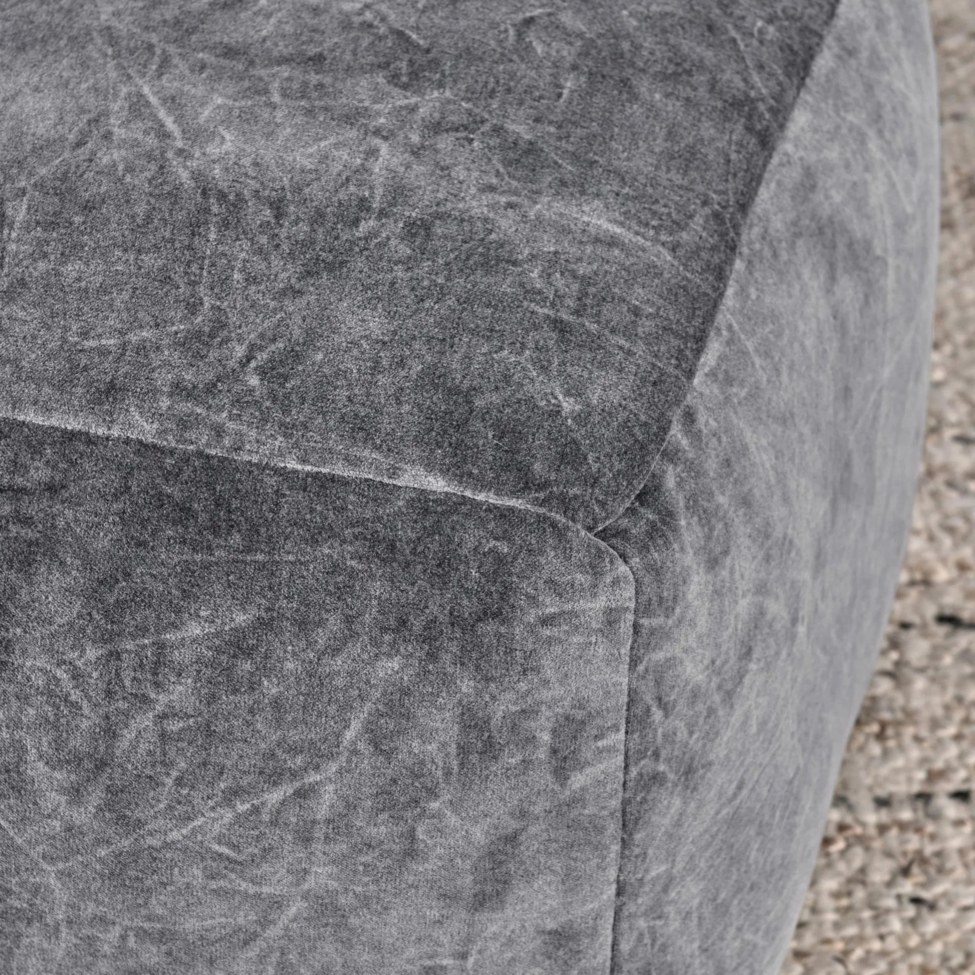 Heirloom Velvet Floor Cushion Pouf by Villa by Classic Home. Made from 100% cotton dyed to match base in a unique style.