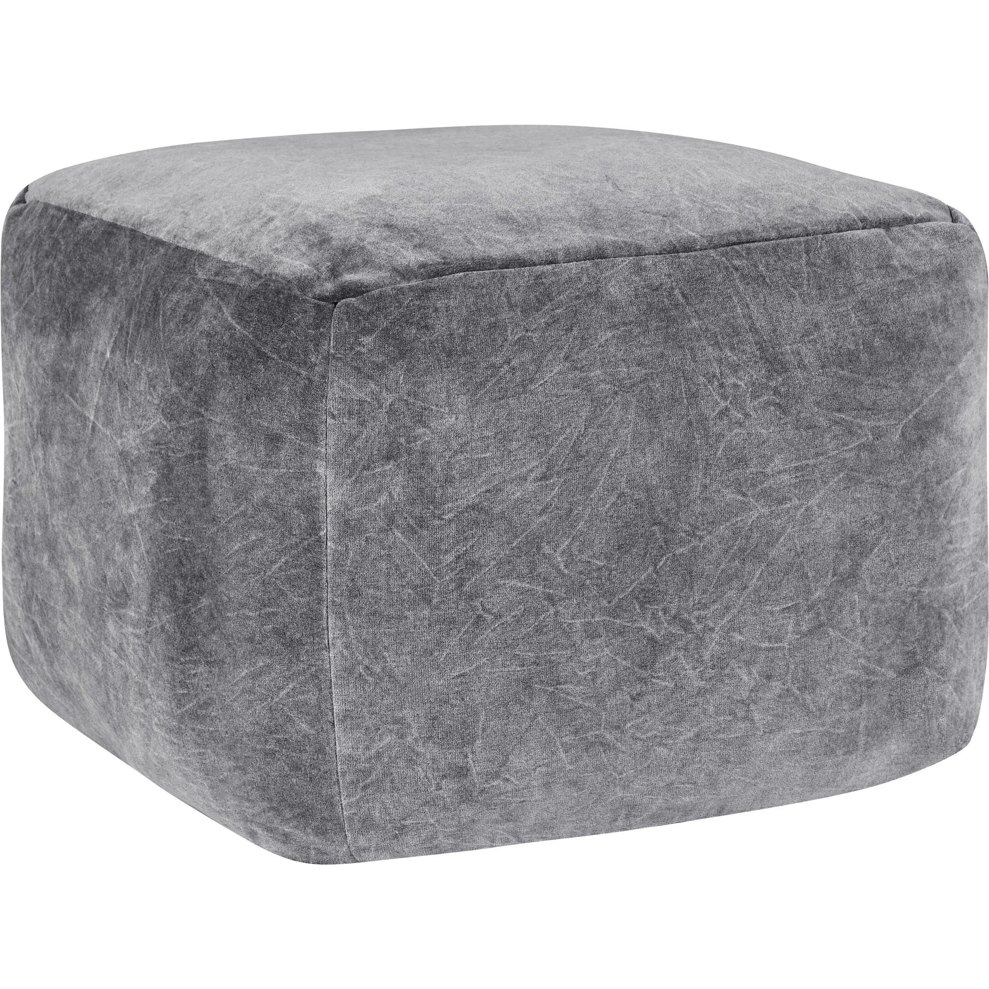 Heirloom Velvet Floor Cushion Pouf by Villa by Classic Home. Made from 100% cotton dyed to match base in a unique style.