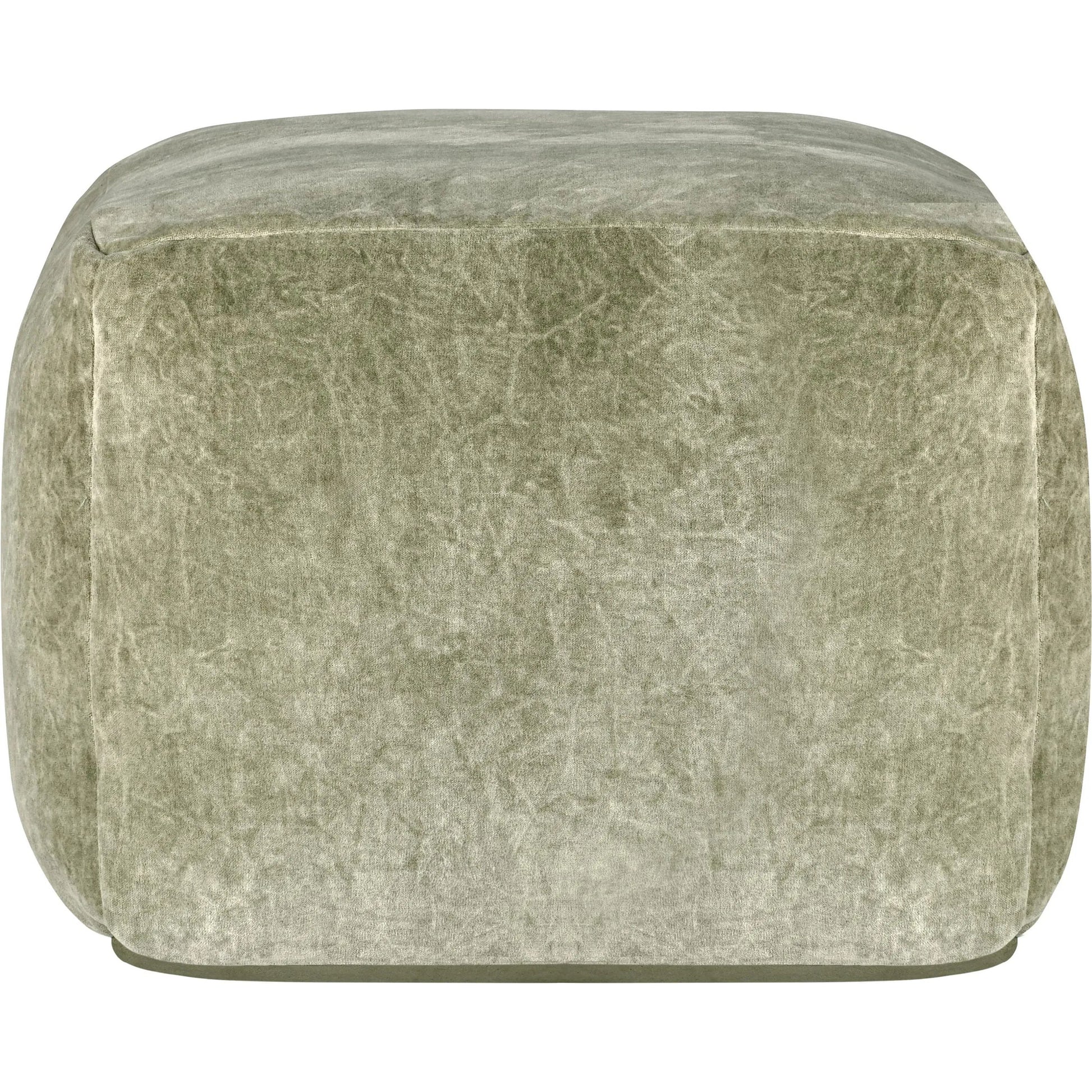 Heirloom Velvet Pouf by Villa by Classic Home in bay green. Made from 100% cotton in a unique style.