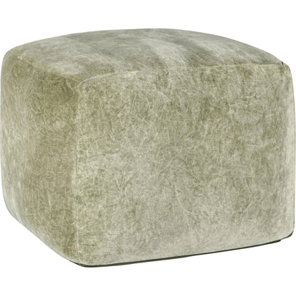 Heirloom Velvet Pouf by Villa by Classic Home in bay green. Made from 100% cotton in a unique style.