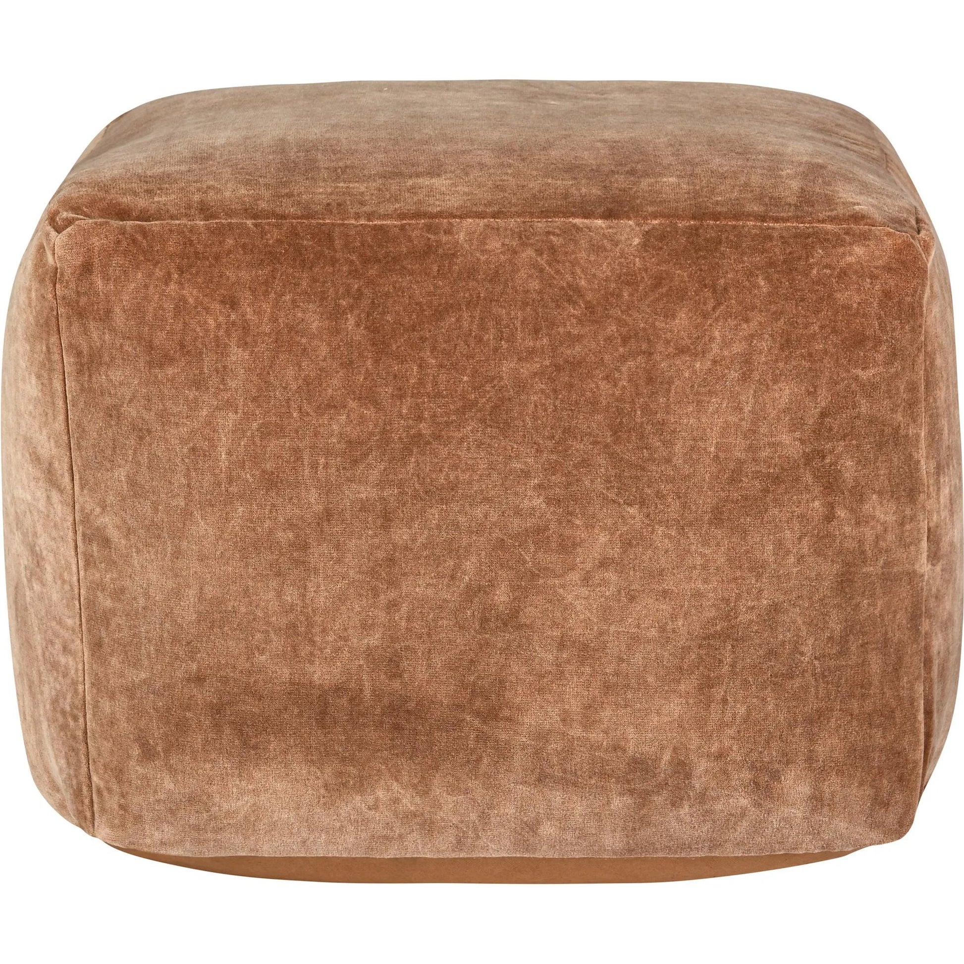 Heirloom Velvet Floor Cushion Pouf by Villa by Classic Home. Made from 100% cotton dyed to match base in a unique style.