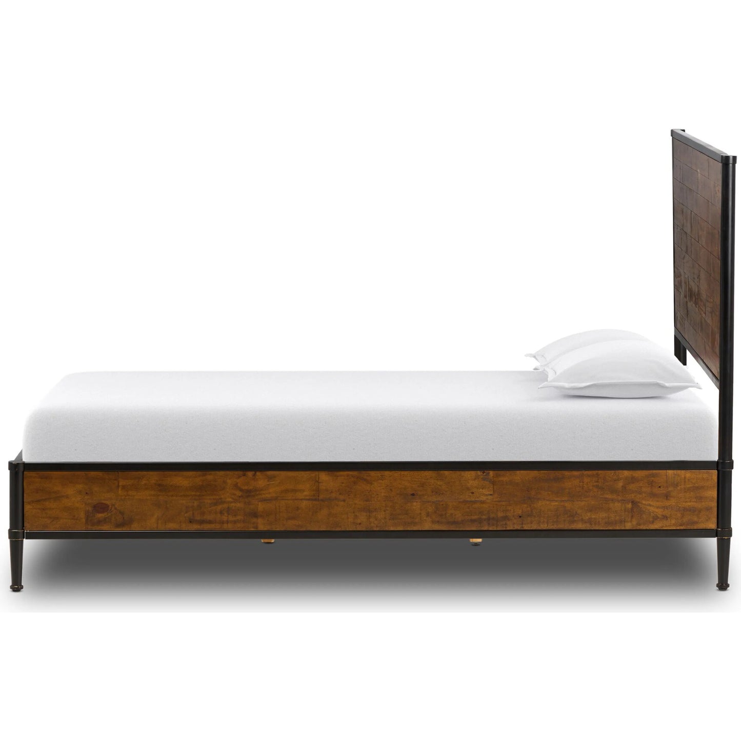 003 SI-2320140 | Additional Silo | Juno Bed by Four Hands in reclaimed natural, dark bronze. Made from solid reclaimed pine, iron in a transitional style.