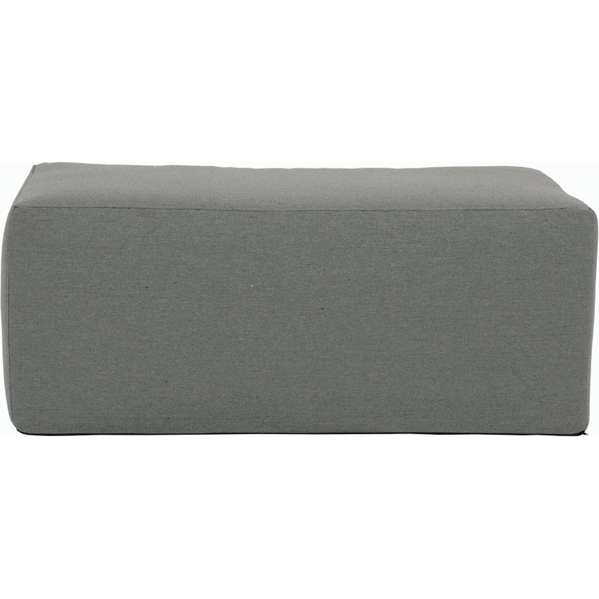 Rectangle Outdoor Coffee Table/Ottoman by Sunset West in granite. Made from sunbrella in a modern style.
