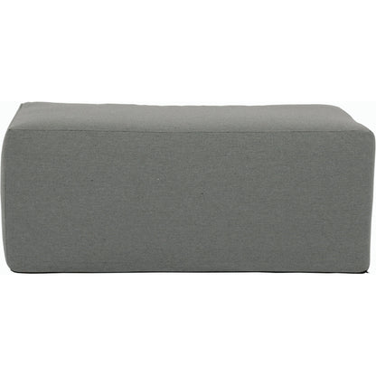 Rectangle Outdoor Coffee Table/Ottoman by Sunset West in granite. Made from sunbrella in a modern style.