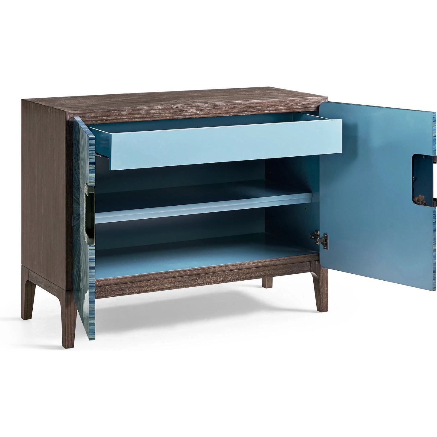 002 SI-2535743 | Additional Silo | Sapphire Accent Chest by Jonathan Charles in azure blue straw. Made from main straw in a unique style.