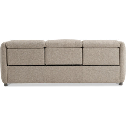 Luc Fabric Power Motion Sofa by Bernhardt in brown. Made from fabric in a transitional style.