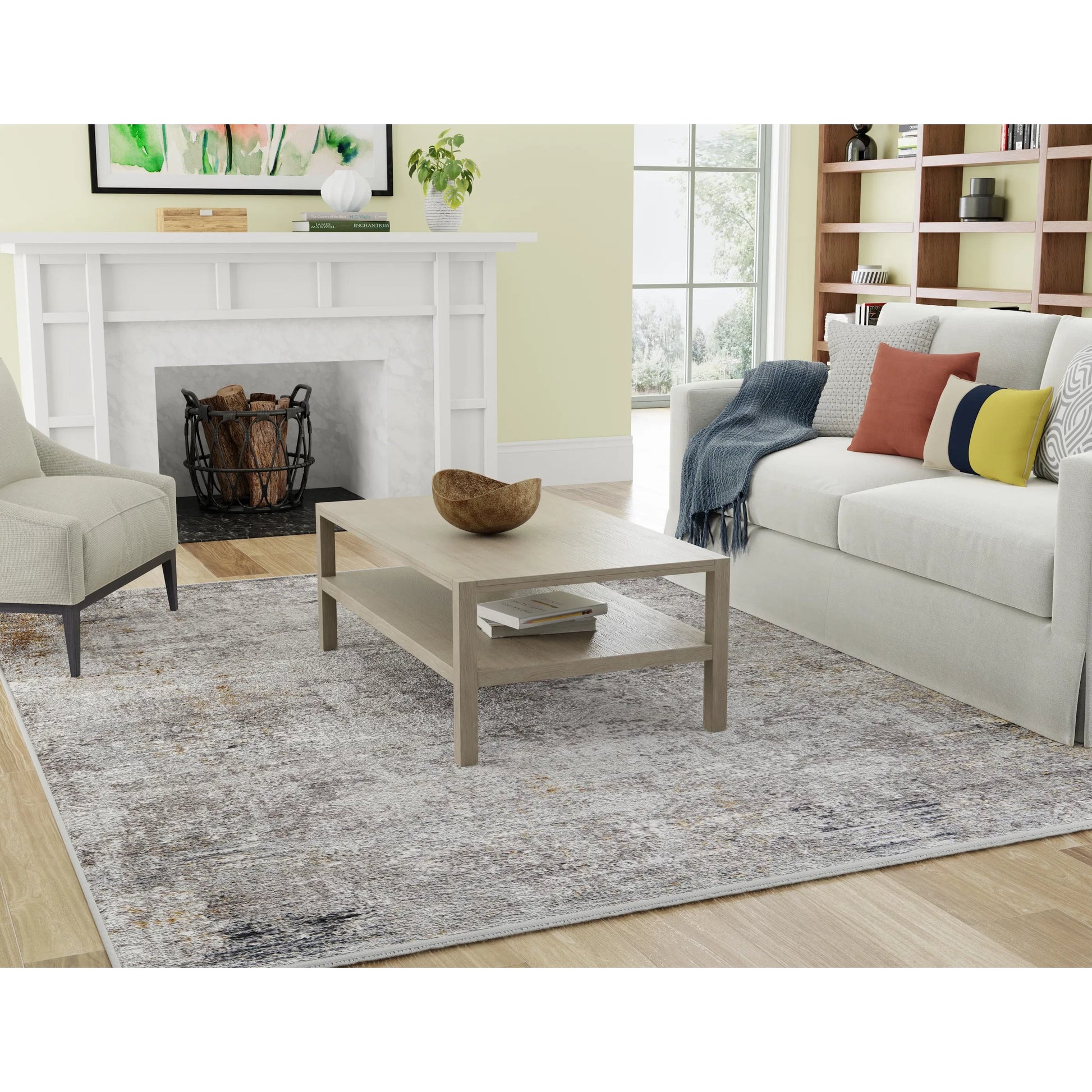 Cadiz Gradient Rug - 3890F by Feizy in ivory, gray. Made from viscose, acrylic in a unique style.