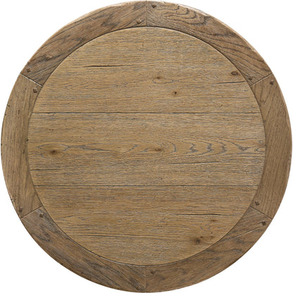 Echo Canyon Round Bar Table by Jonathan Charles in faded oak. Made from main oak in a unique style.
