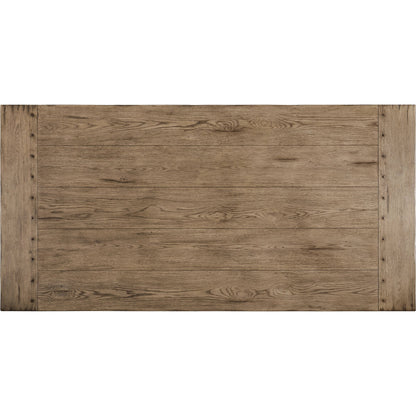 Echo Canyon Rectangular Dining Table 96" by Jonathan Charles in faded oak. Made from main oak veneer in a unique style.