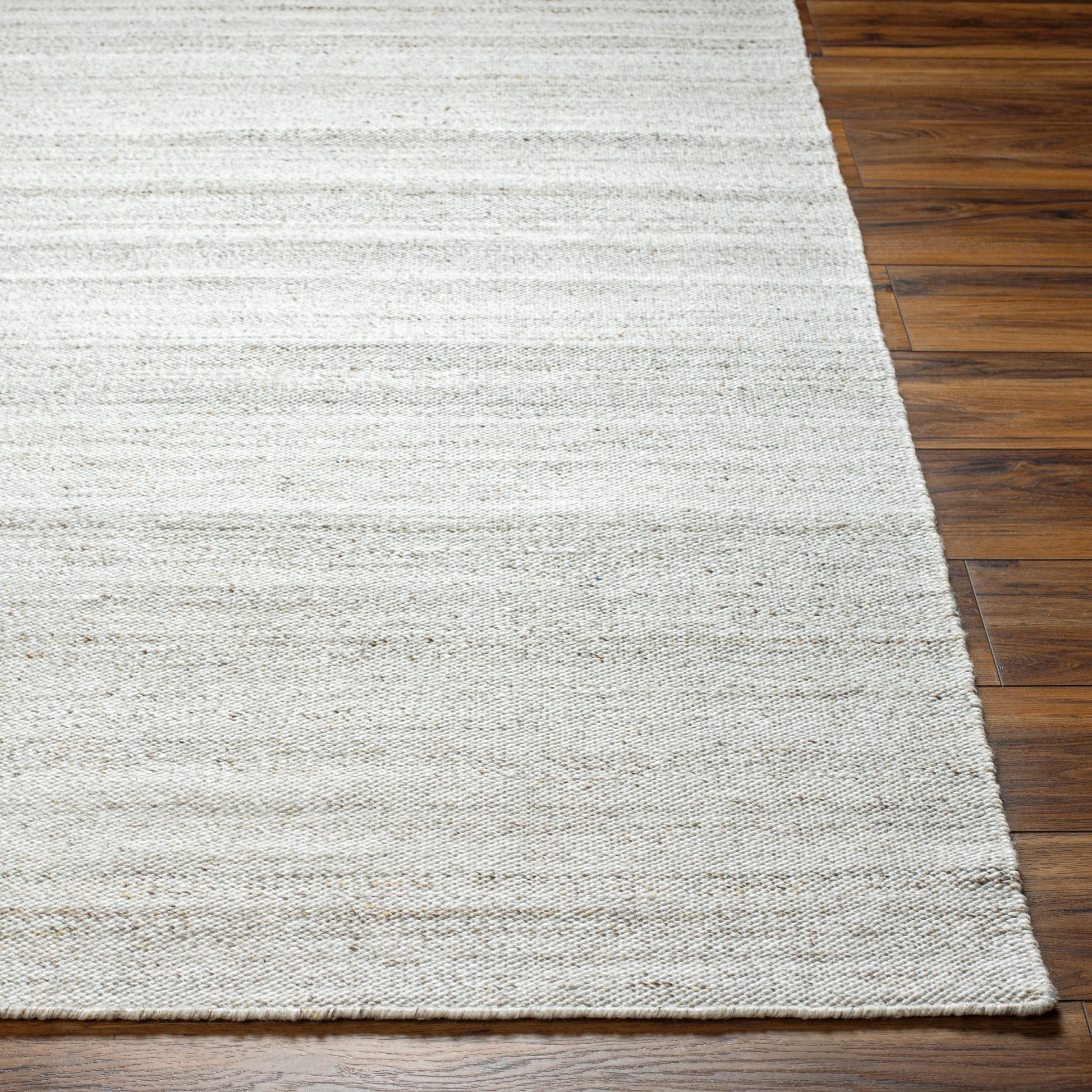 Verna VRA-2300 Indoor/Outdoor Rug by Surya in cream, light gray, medium gray, taupe. Made from 100% recycled pet yarn in a unique style.
