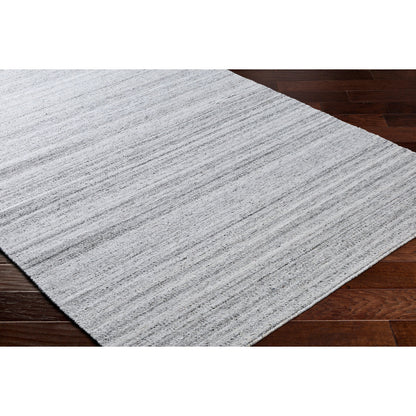 Verna VRA-2302 Indoor/Outdoor Rug by Surya in cream, light gray, medium gray, taupe, black. Made from 100% recycled pet yarn in a unique style.