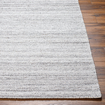 Verna VRA-2302 Indoor/Outdoor Rug by Surya in cream, light gray, medium gray, taupe, black. Made from 100% recycled pet yarn in a unique style.