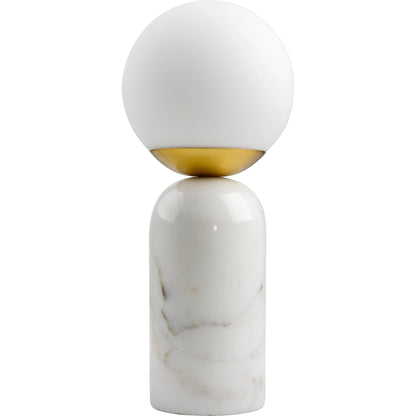 Verve Globe Lamp by Livabliss. Made from body: marble, shade (outside): glass in a modern style.