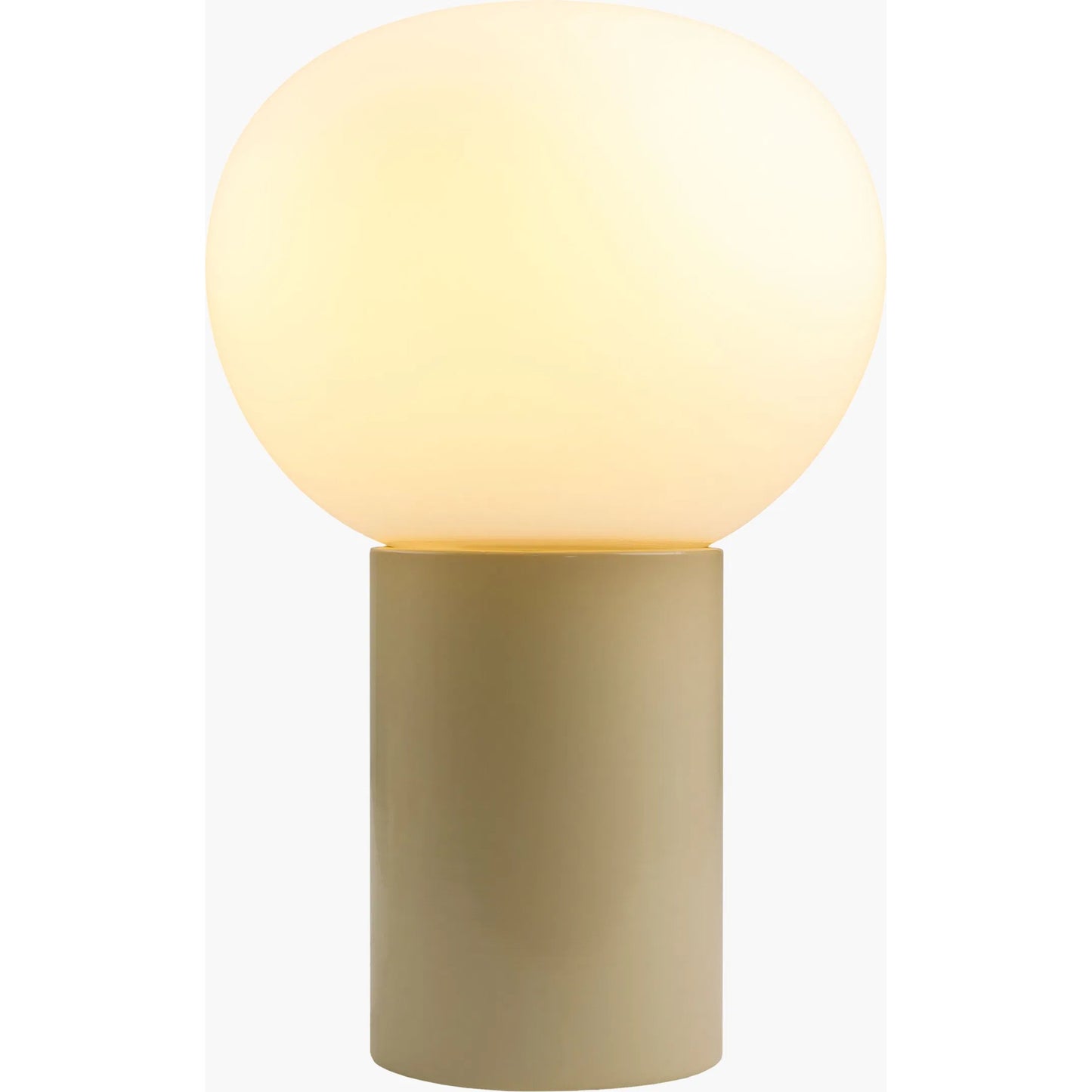 002 SI-2054064 | Additional Silo | Verve Beige Globe Lamp by Livabliss in beige, white and painted. Made from body: metal, base: steel, shade (outside): glass in a modern style.