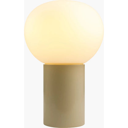 Verve Beige Globe Lamp by Livabliss in beige, white and painted. Made from body: metal, base: steel, shade (outside): glass in a modern style.