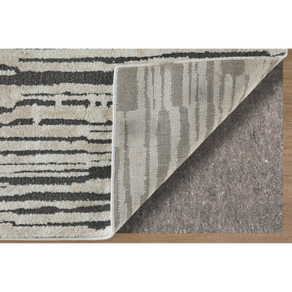 Gilmore Stripes GIL39UPF Rug by Feizy in ivory, black. Made from polypropylene in a unique style.