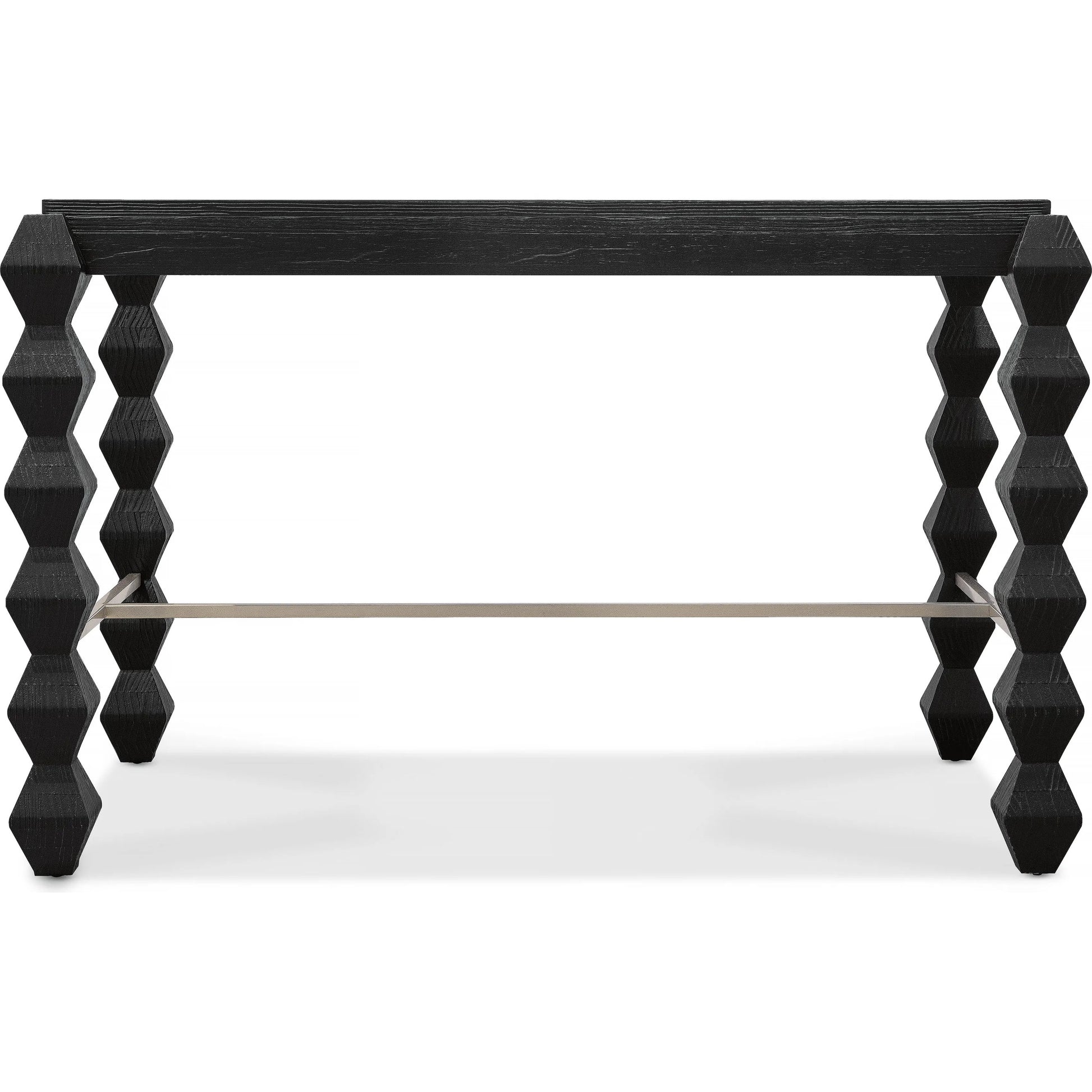 Commerce and Market Xaden Gathering Desk by Hooker Furniture in charred black. Made from pine solids, pine veneers, metal, resin in a unique style.