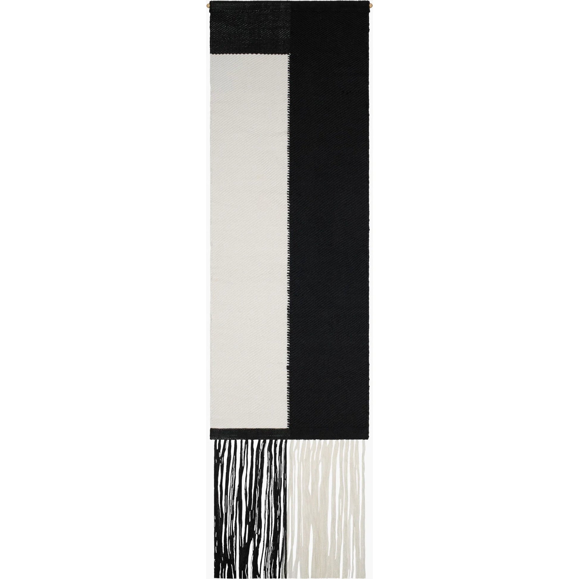 Versay 541841 Wall Decor by Surya in jet black, ivory, charcoal. Made from recycled pet yarn, wood in a eclectic & global style.