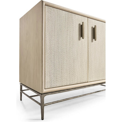 Clapotis Entertainment Console by Jonathan Charles in whitewash cord. Made from main rope in a unique style.