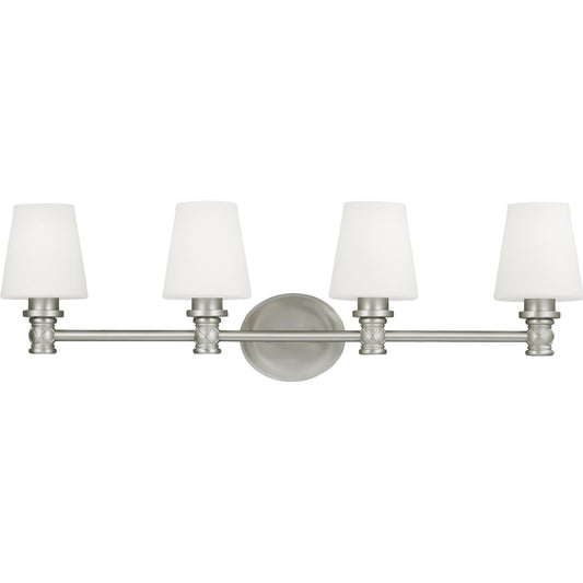 Xavierre Vanity by Generation Lighting in satin nickel. Made from steel in a modern style.