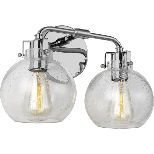 Clara 2-Light Vanity Sconce by Generation Lighting. Made from steel in a modern style.
