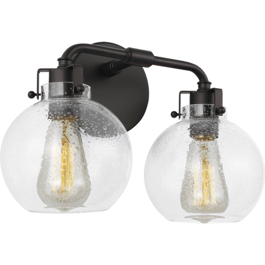 Clara 2-Light Vanity Sconce by Generation Lighting. Made from steel in a modern style.