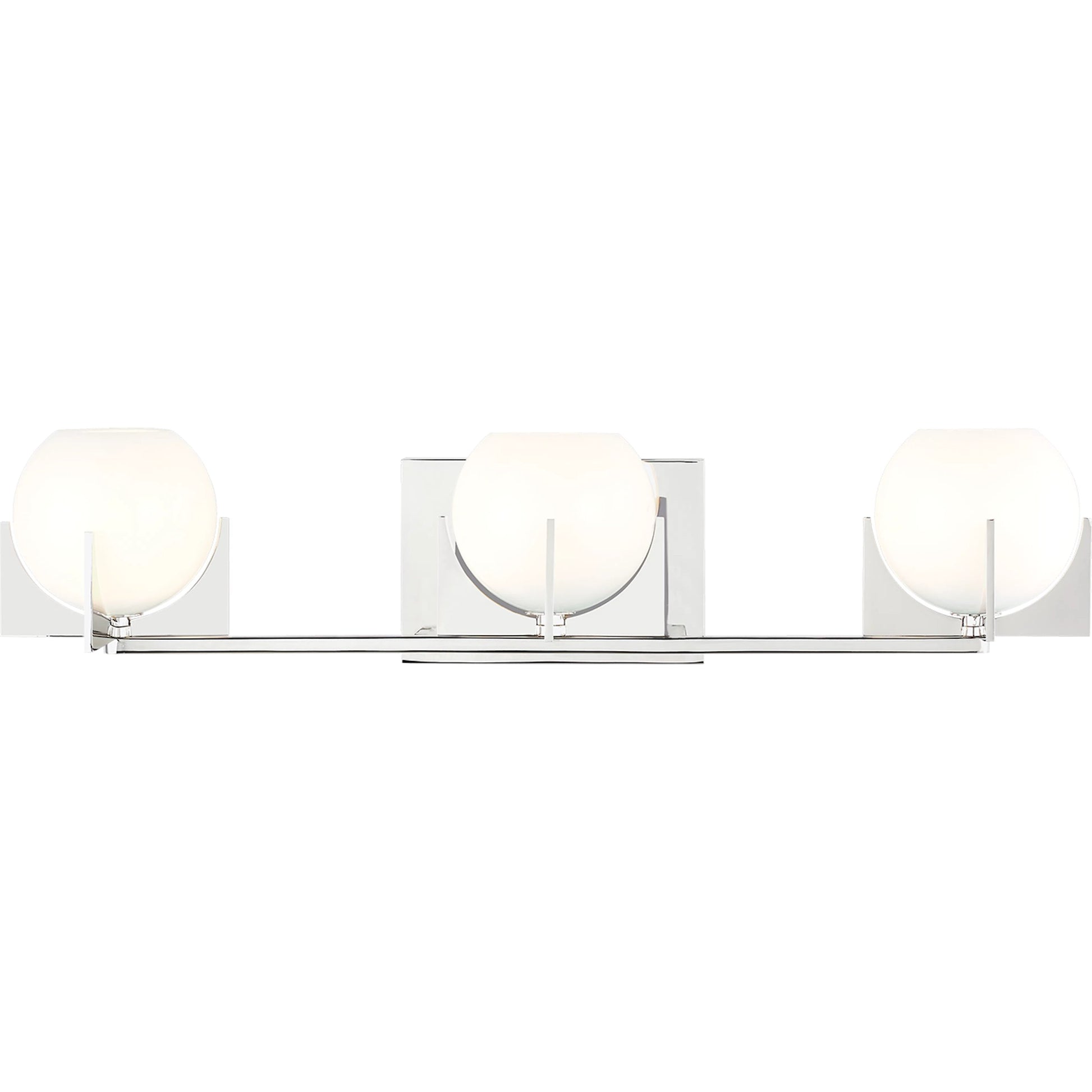 Abbott Vanity by Generation Lighting in burnished brass. Made from steel in a modern style.