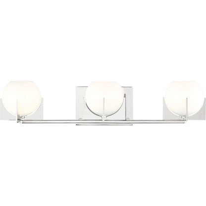 Abbott Vanity by Generation Lighting in burnished brass. Made from steel in a modern style.