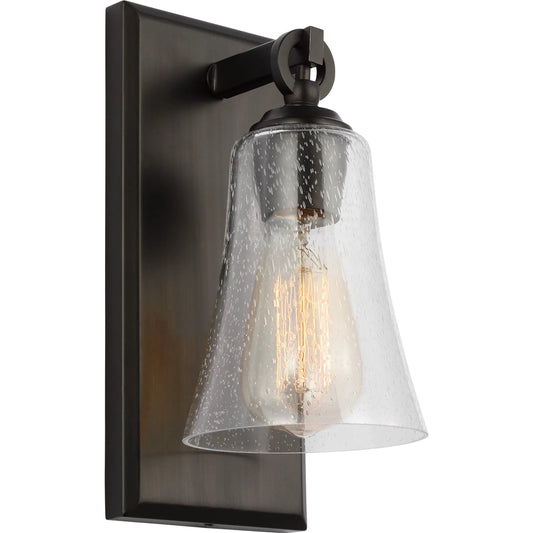 Monterro 1-Light Sconce by Visual Comfort & Co. in aged iron. Made from steel in a unique style.