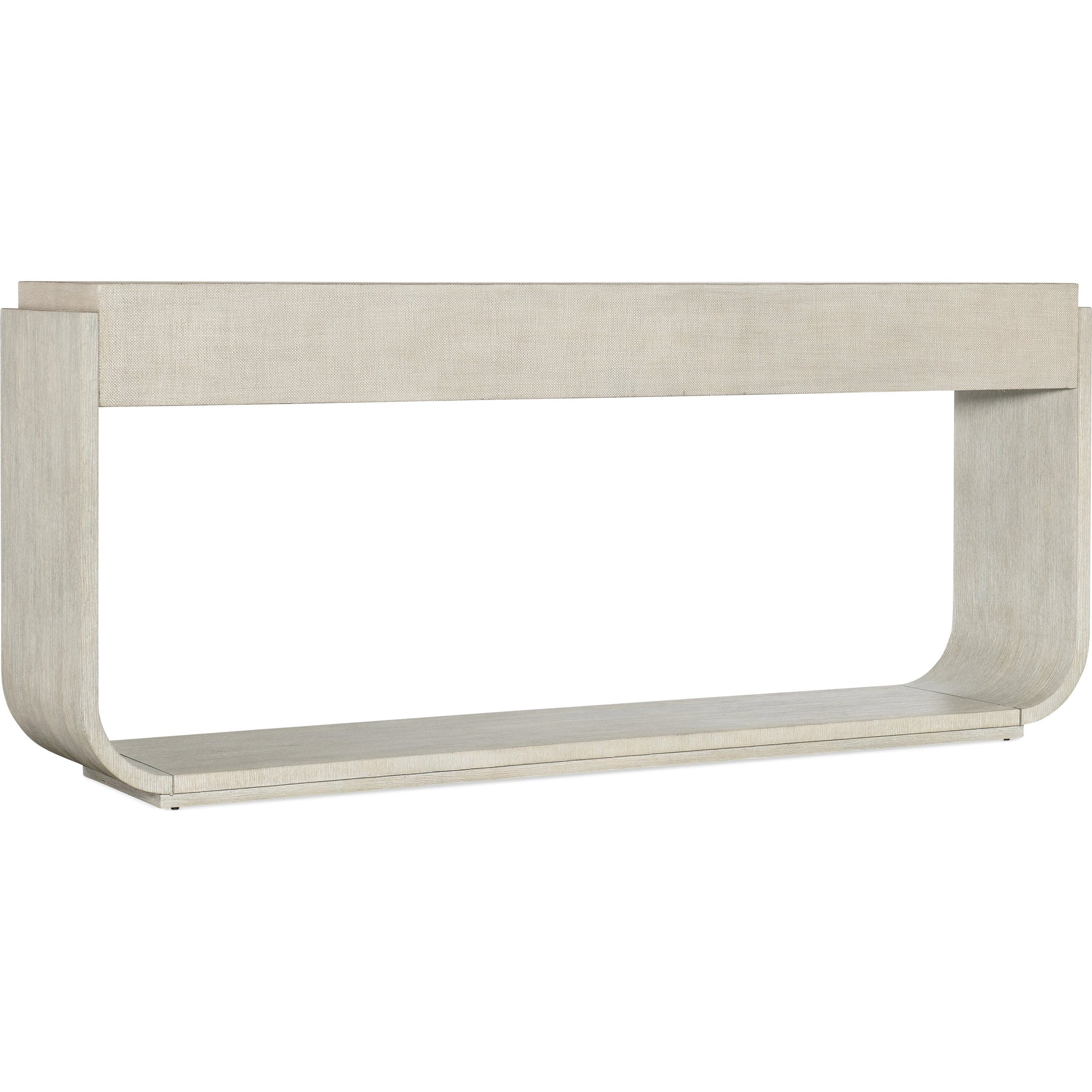Modern Mood Console Table by Hooker Furniture. Made from oak veneers, raffia in a modern style.