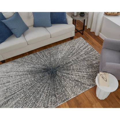 Micah Rug - 39LTF by Feizy in ivory, gray, blue. Made from polyester, polypropylene in a unique style.