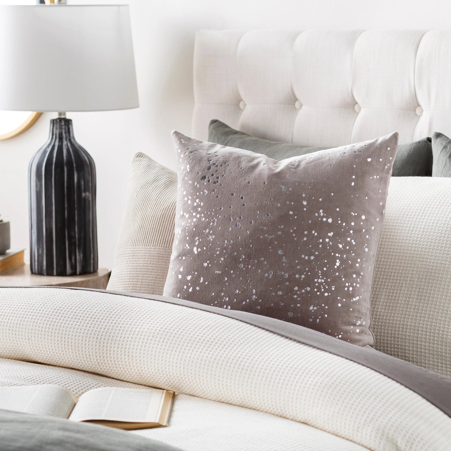 010 SI-1893167,SI-1893168,SI-1893169,SI-1893170,SI-1893171,SI-1893172 | Lifestyle | Velvet Sparkle Pillow - 34747 by Surya. Made from 100% cotton in a transitional style.