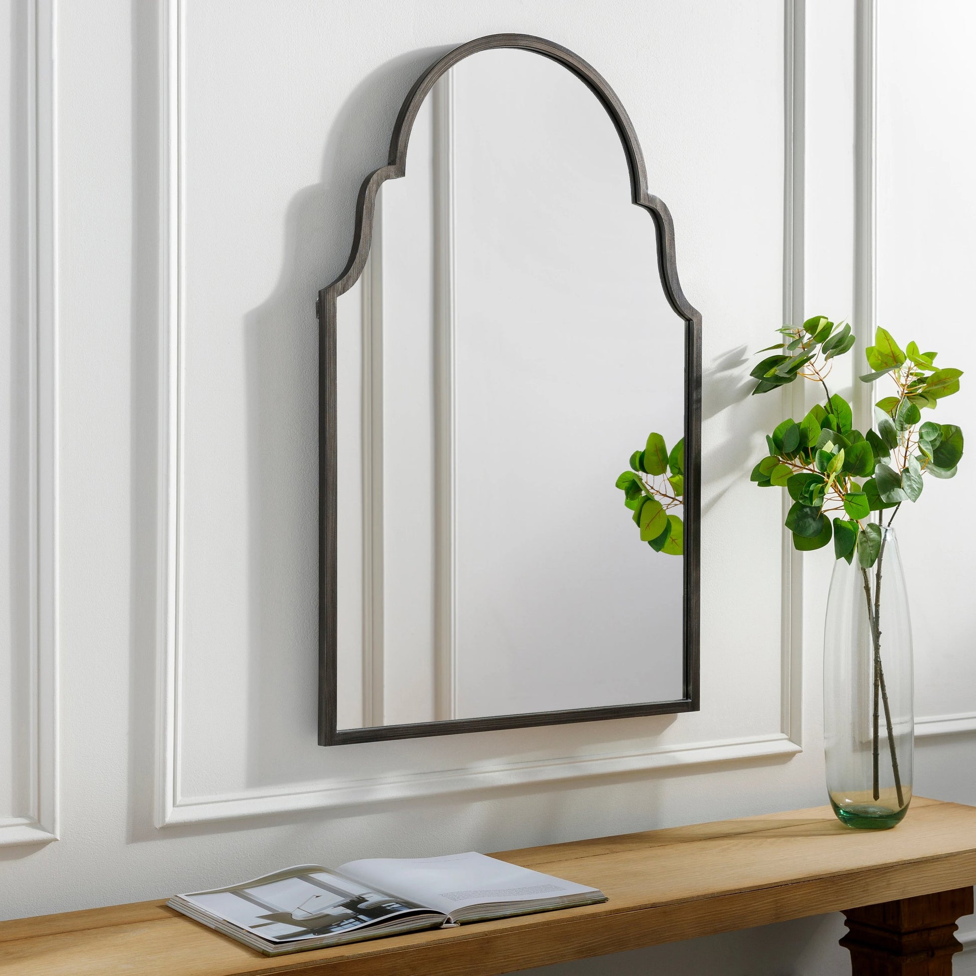Vassar - 21933 by Surya in metallic silver. Made from metal - iron in a transitional style.