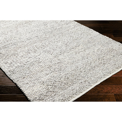Vesta Rug - 32239 by Surya in light gray, dark brown. Made from 100% recycled pet yarn in a unique style.