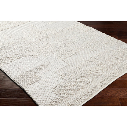 Vesta Rug - 32240 by Surya in light gray. Made from 100% recycled pet yarn in a unique style.