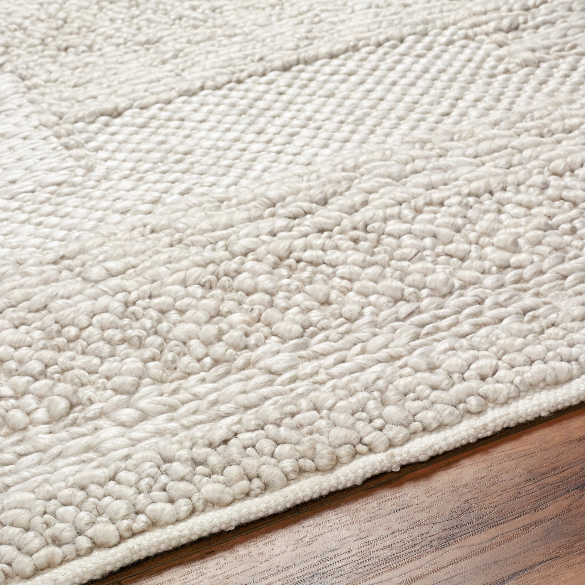 Vesta Rug - 32240 by Surya in light gray. Made from 100% recycled pet yarn in a unique style.
