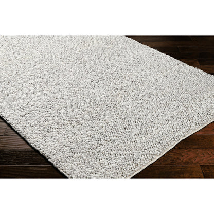 Vesta Rug - 32241 by Surya in light gray, dark brown. Made from 100% recycled pet yarn in a unique style.
