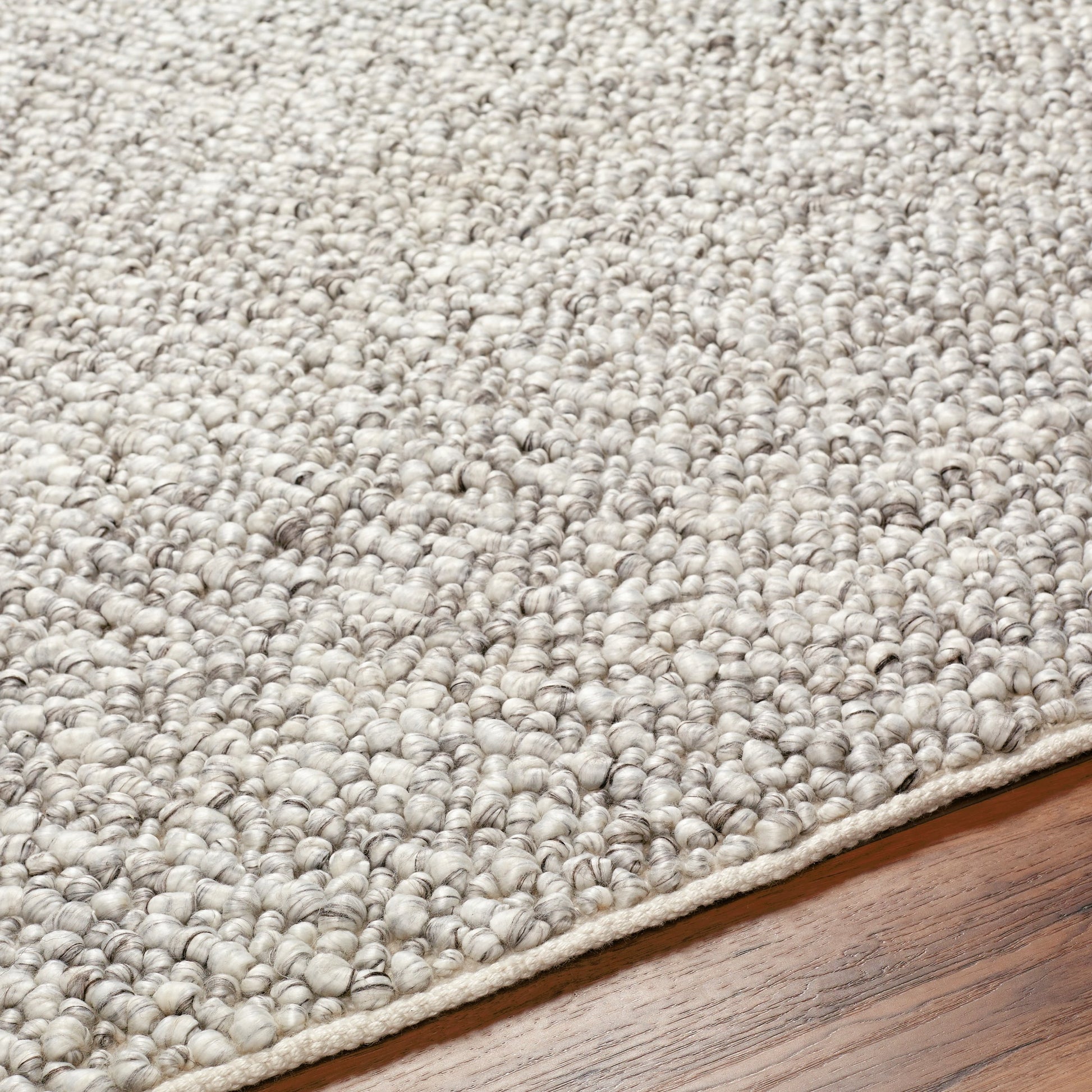Vesta Rug - 32241 by Surya in light gray, dark brown. Made from 100% recycled pet yarn in a unique style.