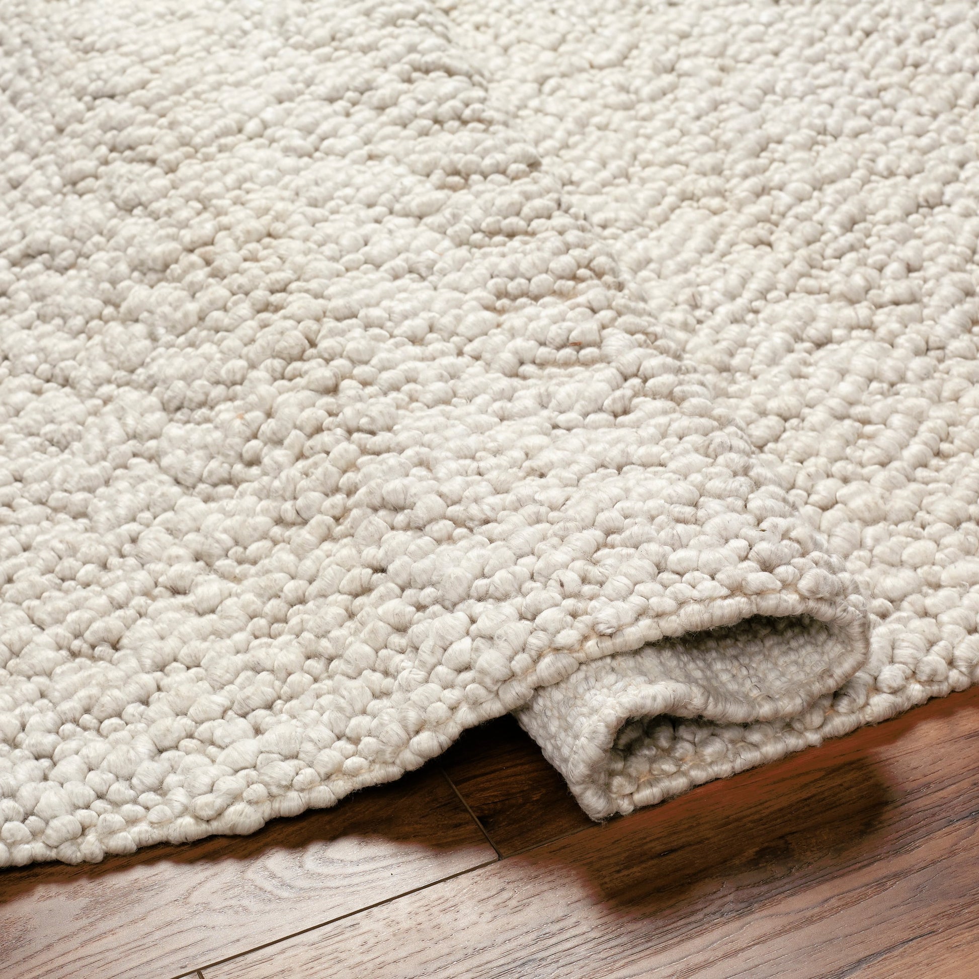 Vesta Rug - 32242 by Surya in light gray. Made from 100% recycled pet yarn in a unique style.