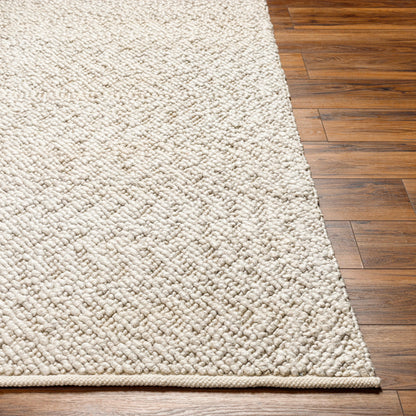 Vesta Rug - 32242 by Surya in light gray. Made from 100% recycled pet yarn in a unique style.